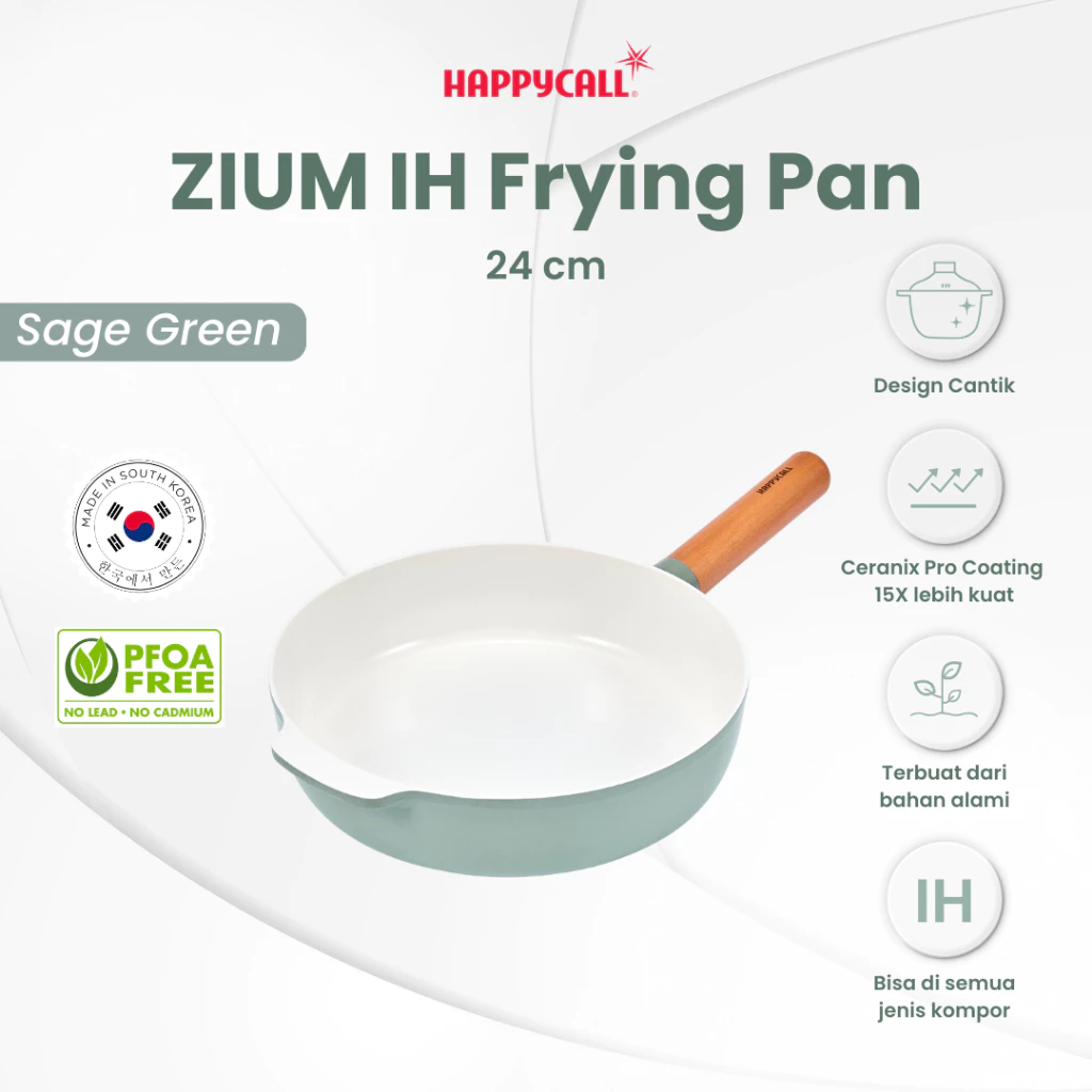 Happycall Zium IH Frying Pan 24 cm Green
