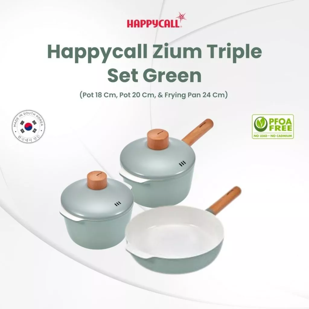 Happycall Zium Triple Set Green