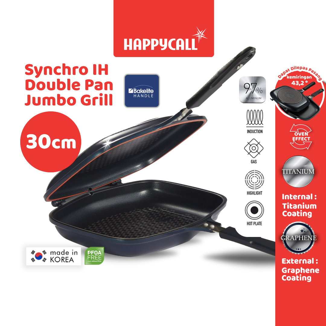 Happycall IH Synchro Double Pan Jumbo Grill Versi 2 - Happycall Indonesia